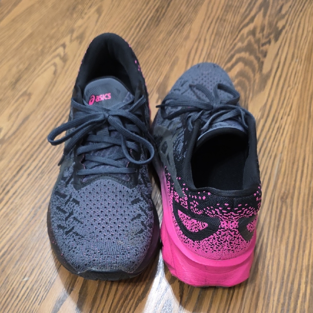 ASICS Women's Charcoal and Hot Pink Athletic Shoes